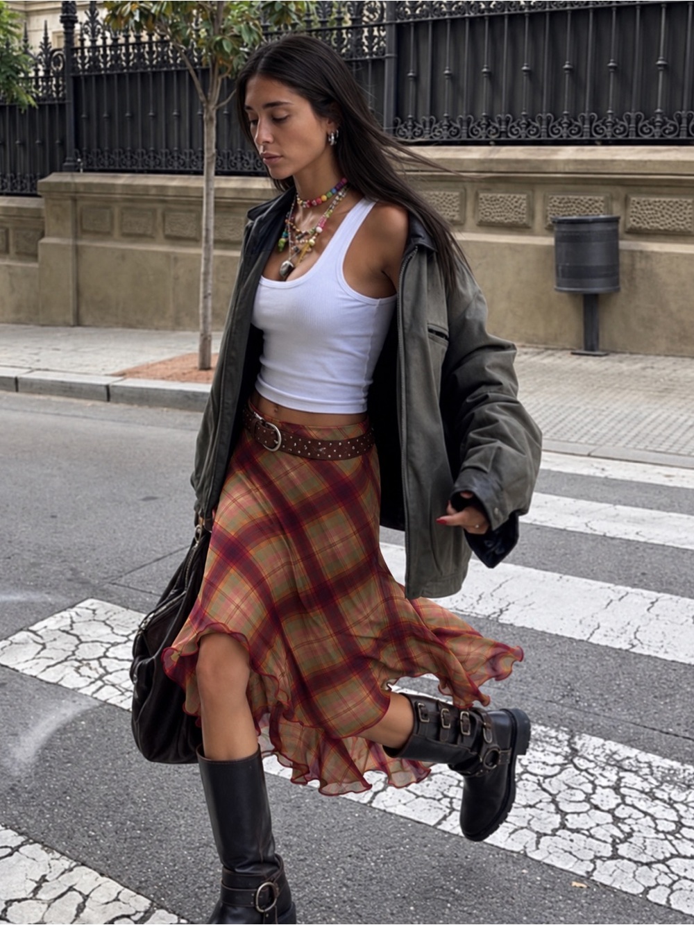 NEW ZARA PRINT PLAID MAXI SKIRT SIZE XS 
 🚨FINAL PRICE NO DISCOUNT